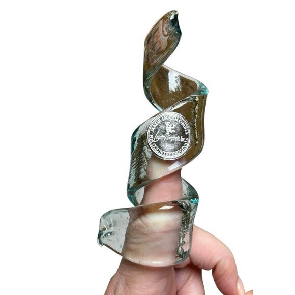 Country Glass Napkin Rings Made in Colombia 6 rings - Picture 2 of 6